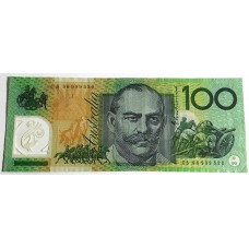 AUSTRALIA 1996 . ONE HUNDRED 100 DOLLARS BANKNOTE . EVANS/FRASER . TEST NOTE . LAST PREFIX CS96